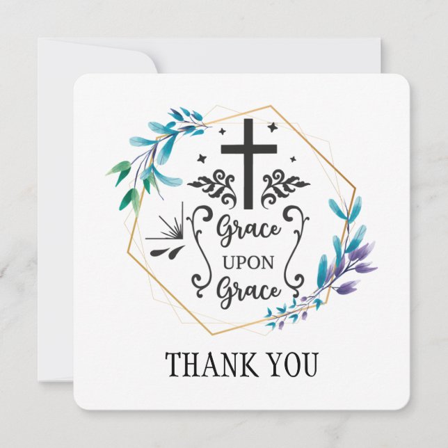 Carte De Remerciements Grace sur grâce (Devant)