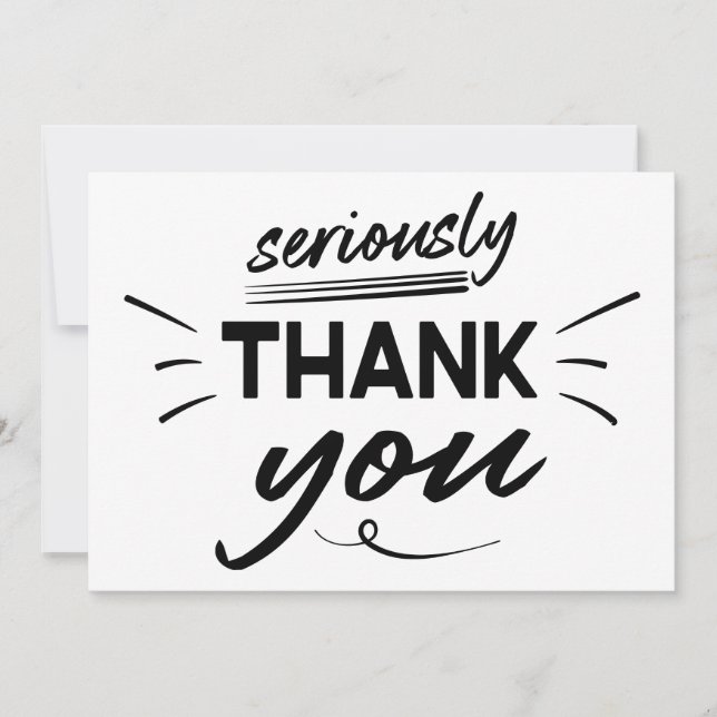Carte De Remerciements Graduation de script simple moderne (Devant)