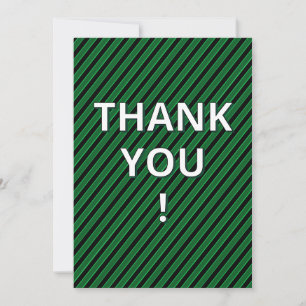 Carte De Remerciements Graduation Vert Rayures
