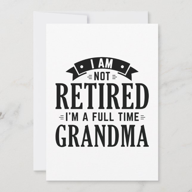 Carte De Remerciements Grand-mère à temps plein (Devant)