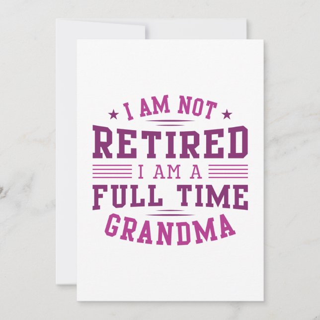 Carte De Remerciements Grand-mère à temps plein (Devant)