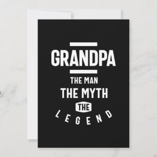 Carte De Remerciements Grand-Père L'Homme Le Mythe La Légende