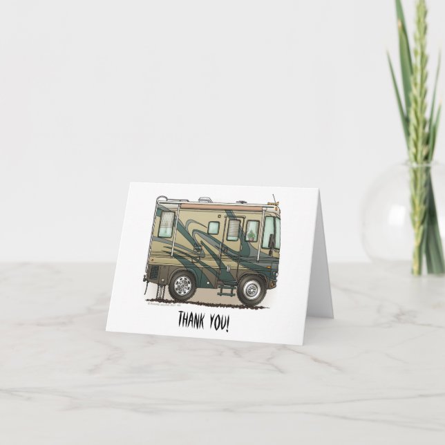 Carte De Remerciements Grand rv car Motorhome du profondément satisfait (Devant)