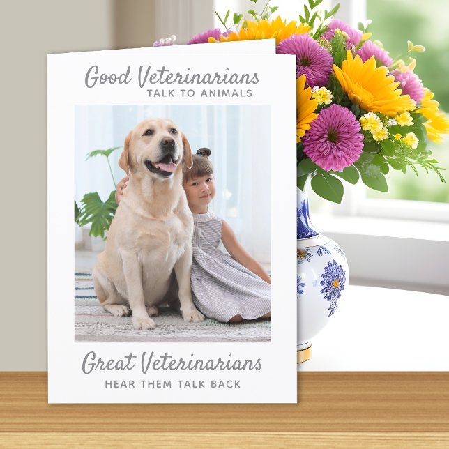 Carte De Remerciements Grand Vétérinaire Personnalisé Photo pour animal d (Créateur téléchargé)