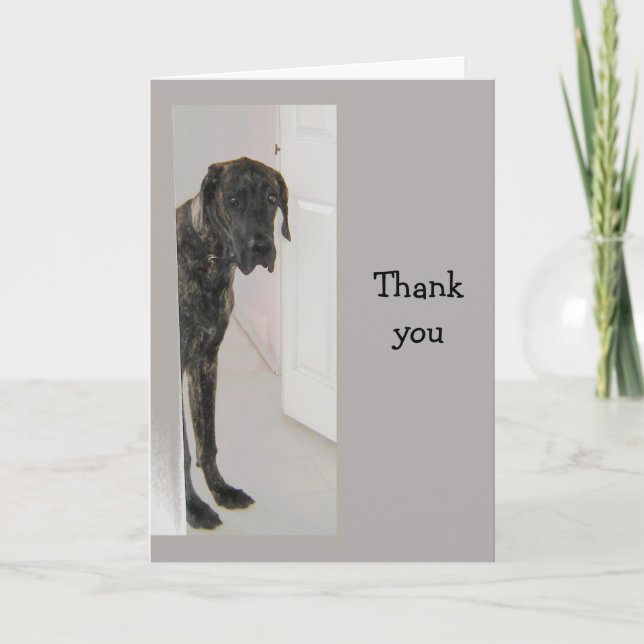 Carte De Remerciements Grande Dane animal de compagnie Humour de chien Me (Devant)