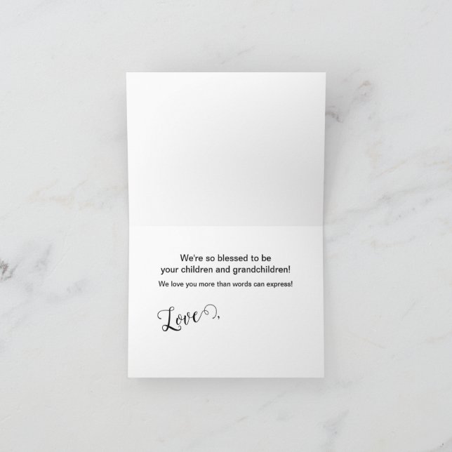 Carte De Remerciements Grandma Established Script Gift 3 Photo (Intérieur)