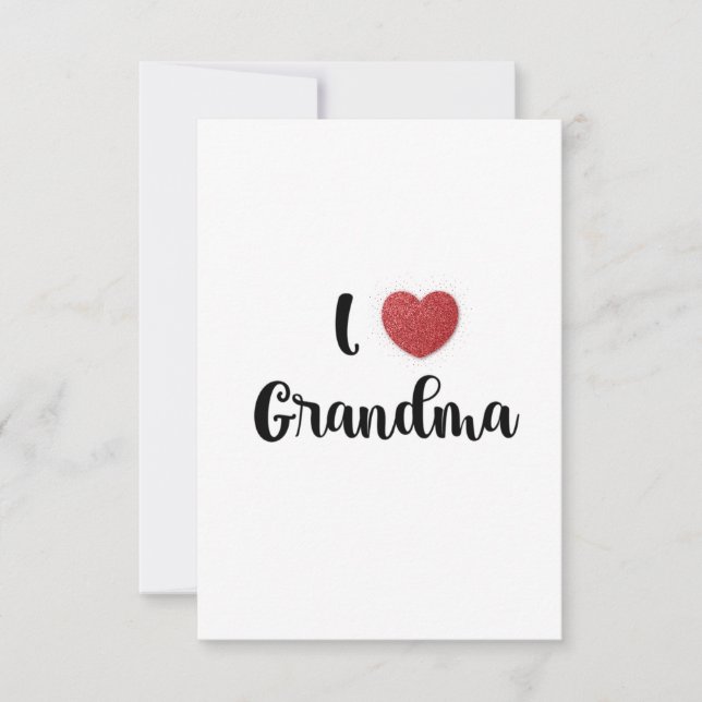 Carte De Remerciements Grandma's Day I Love Grandma Heart Explosion Gift  (Devant)