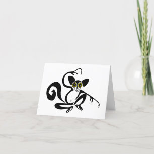 Carte De Remerciements Graphique AYE-AYE - Graphique animal en danger -