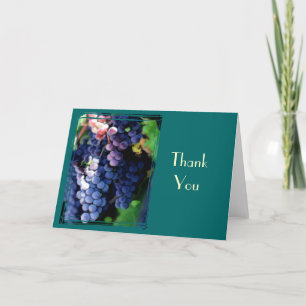 Carte De Remerciements Grappe de raisins violets grâce