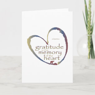 Carte De Remerciements "Gratitude - mémoire du coeur"