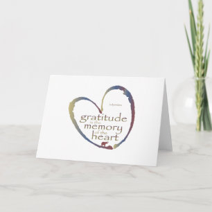 Carte De Remerciements "Gratitude - mémoire du coeur"