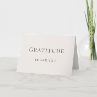 Carte De Remerciements Gratitude - Minimalist 