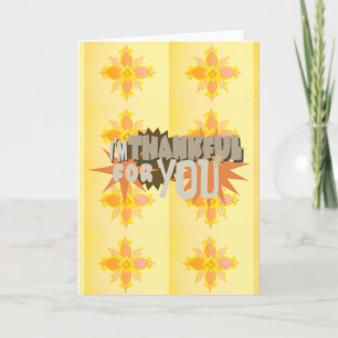 Carte De Remerciements Gratitude profonde : "Merci pour vous" avec amour,