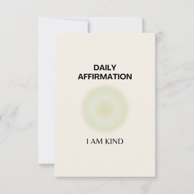 Carte De Remerciements Gratitude Quotidienne Affirmation Spirituelle Posi (Devant)