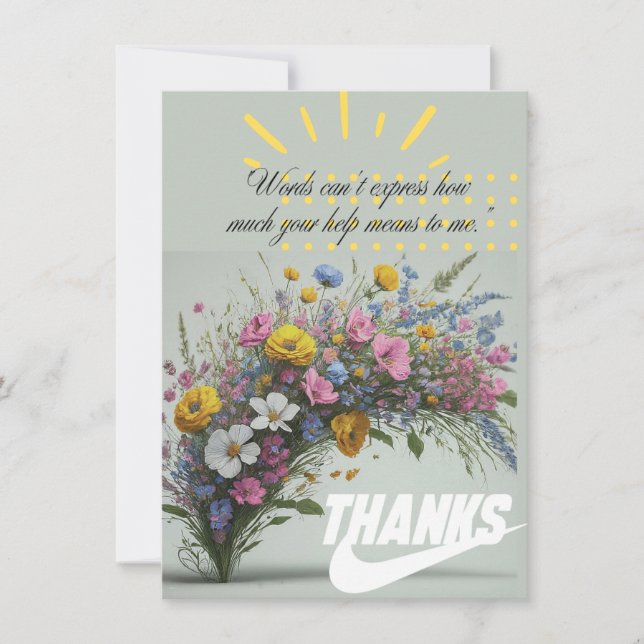 Carte De Remerciements "Gratitude sincère" (Devant)