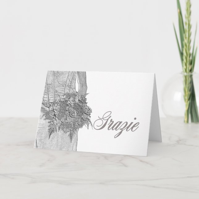 Carte De Remerciements Grazie La Sposa di Sabbia Wedding (Devant)