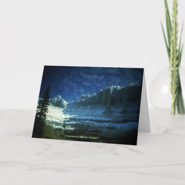 Carte De Remerciements Great Continental Divide Alaska General Friendship (Devant)