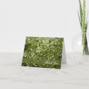 Carte De Remerciements Green Annabelle Hydrangea Bridesmaid Thank You
