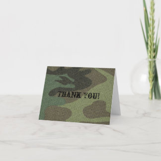 Carte De Remerciements Green Camo -