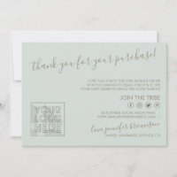 Green Custom logo QR code Candle Care Instruction