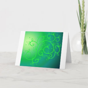Carte De Remerciements Green Vines Irish Luck Irlande Plante Flowers Art