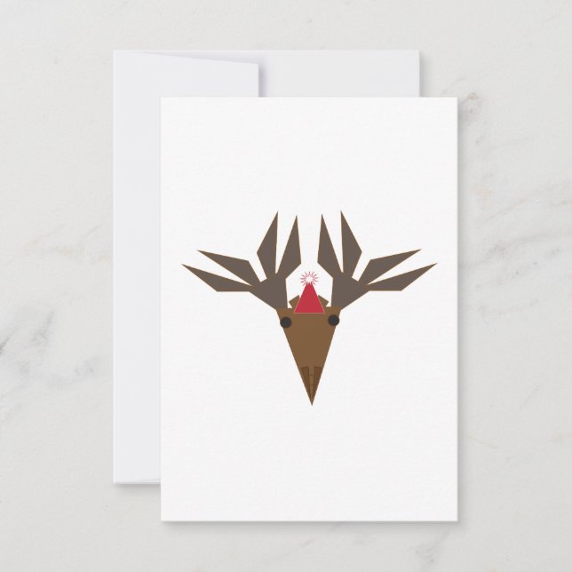 Carte De Remerciements greeting card - Christmas moose  (Devant)