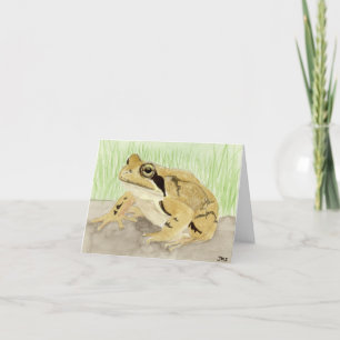 Carte De Remerciements Grenouille à bois