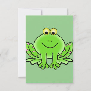 Carte De Remerciements Grenouille caricaturale