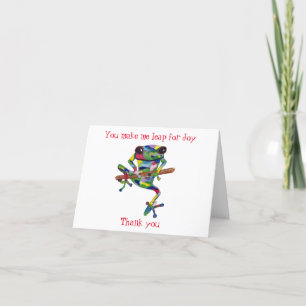 Carte De Remerciements Grenouille charmante