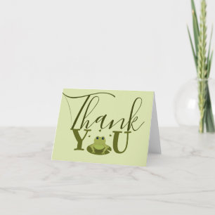 Carte De Remerciements Grenouille verte