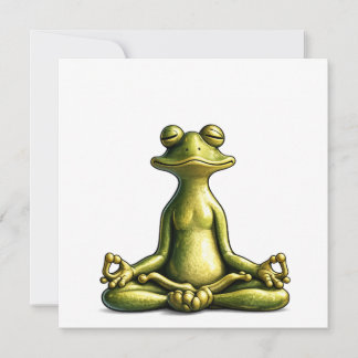 Carte De Remerciements Grenouille Zen