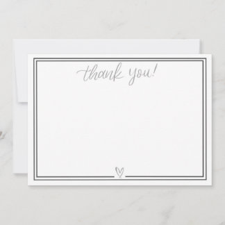 Carte de remerciements (gris clair)