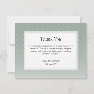 Carte de remerciements gris des coeurs en hausse