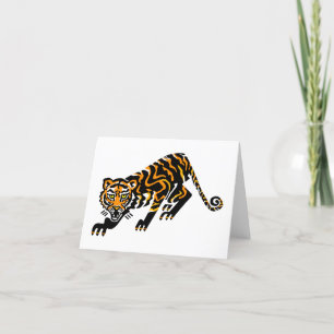 Carte De Remerciements Gros chats - TIGER- Animaux menacés