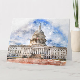 Carte De Remerciements Gros plan du Capitole américain à Washington DC