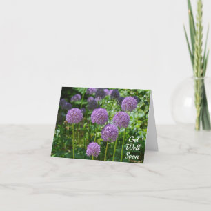 Carte De Remerciements Groupe de fleurs violettes d'Allium se portent bie