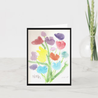 Carte De Remerciements Groupe de tulipes