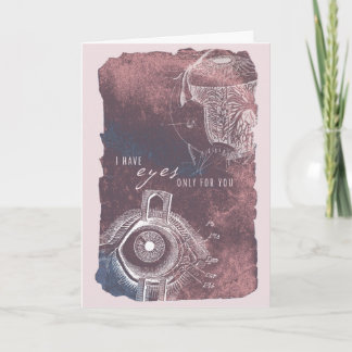 Carte De Remerciements Grungy Anatomical Eye Valentine's Day Card