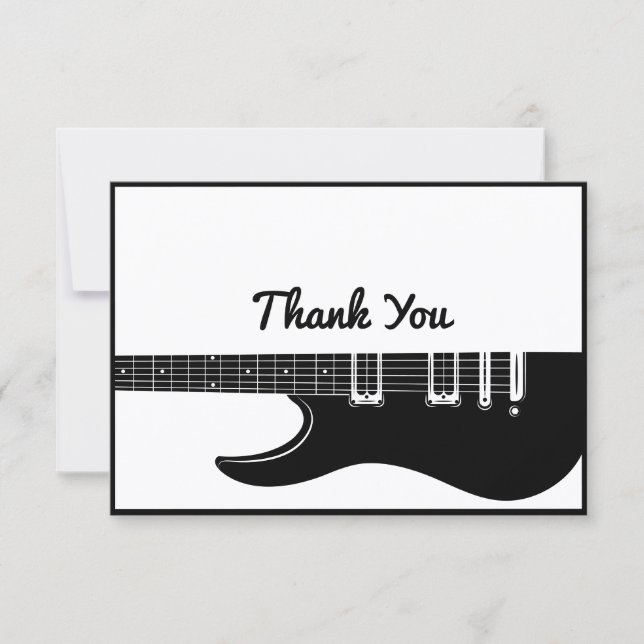 Carte De Remerciements Guitare (Devant)