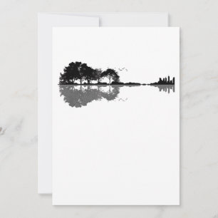 Carte De Remerciements Guitare acoustique Nature Est Musique Basse Guitar