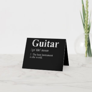 Carte De Remerciements Guitare de définition   Meilleur Instrument Au Mon
