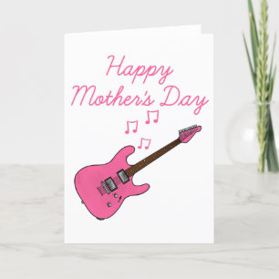 Carte De Remerciements Guitare électrique Guitare de la Fête des Mères Gu