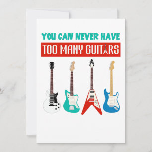 Carte De Remerciements Guitare Lover  Vous Ne Pouvez Jamais Avoir Beaucou
