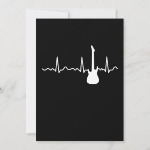Carte De Remerciements Guitare Player Heartbeat Musique Musicien Guitaris