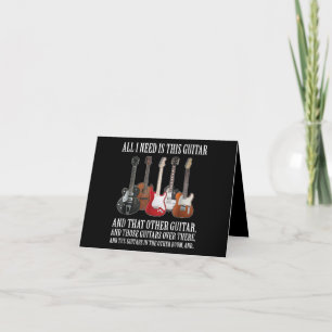 Carte De Remerciements Guitare   Tout Ce Dont J'Ai Besoin Est Cette Guita