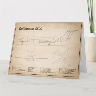 Carte De Remerciements Gulfstream G500 - Plan directeur de l'avion SD