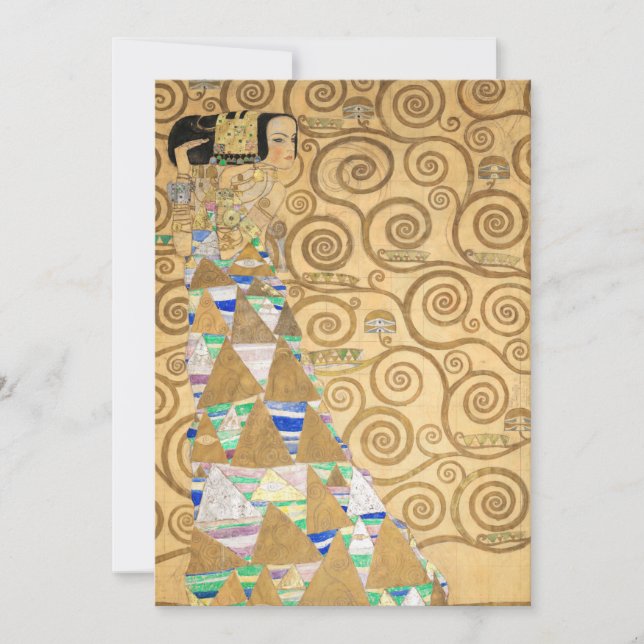 Carte De Remerciements Gustav Klimt - Attente, Stoclet Frieze (Devant)