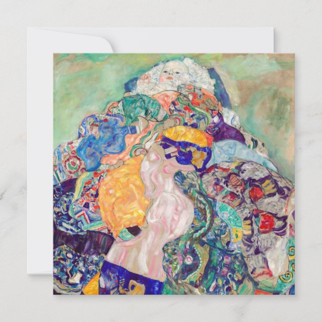 Carte De Remerciements Gustav Klimt - Bébé / Berceau (Devant)