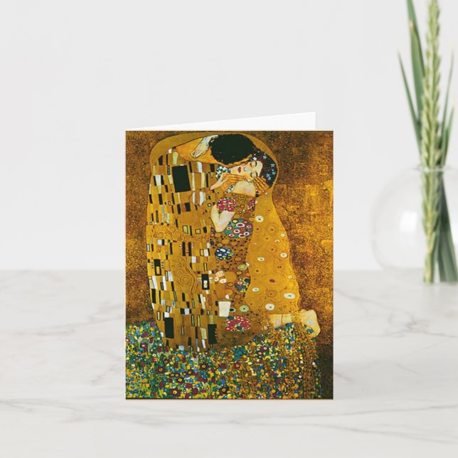 Carte De Remerciements Gustav Klimt - Le baiser (Devant)