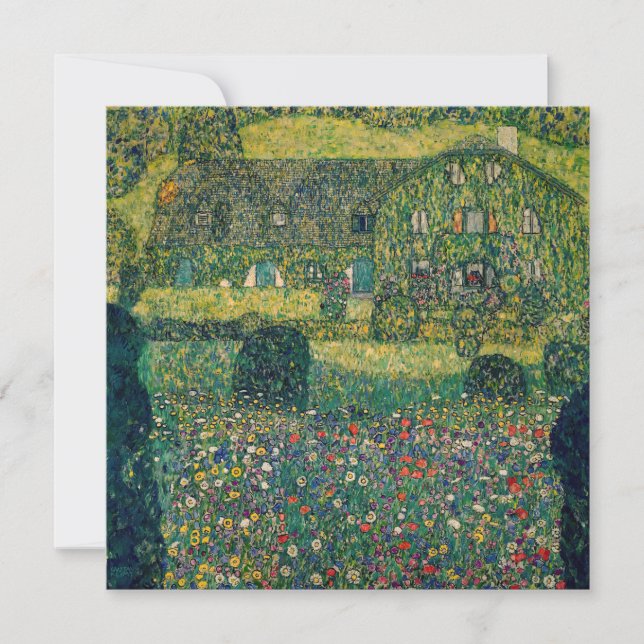 Carte De Remerciements Gustav Klimt - Maison de campagne de l'Attersee (Devant)